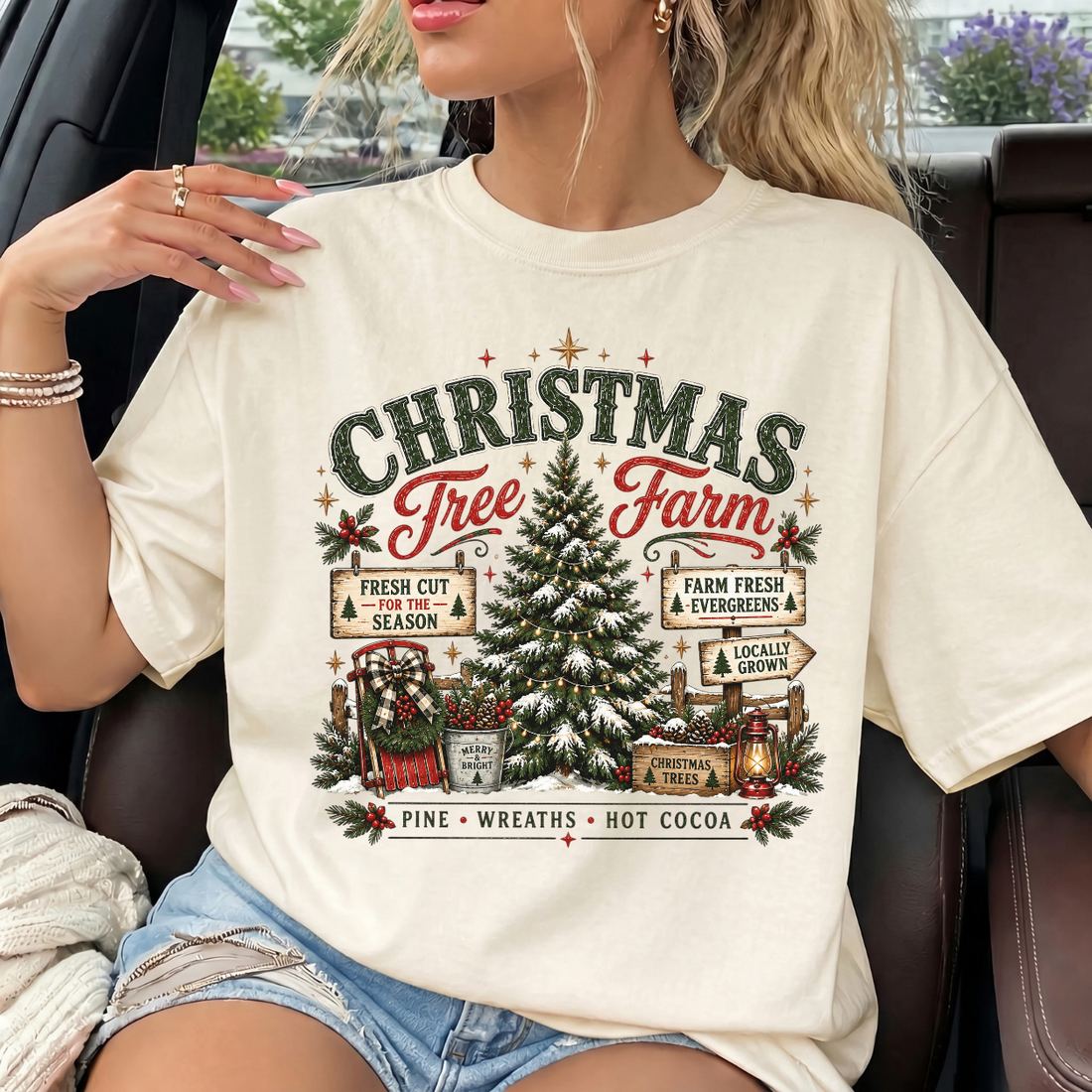 Christmas Tree Farm - Comfort Colors Tee