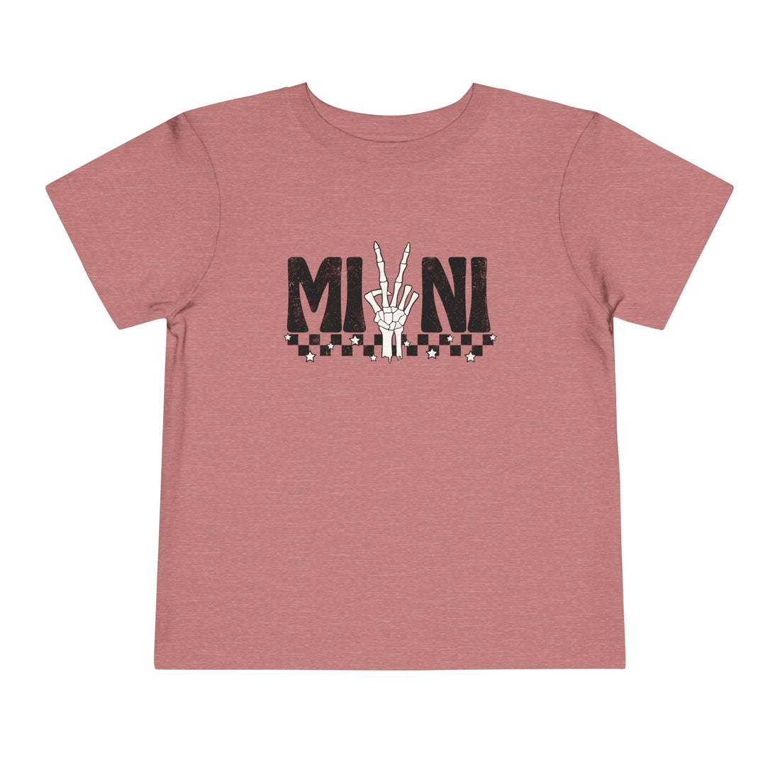 Toddler Tee – "Mini" Peace Sign Checkerboard Graphic