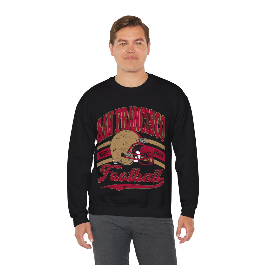 San Francisco Vintage Football Crewneck Sweatshirt