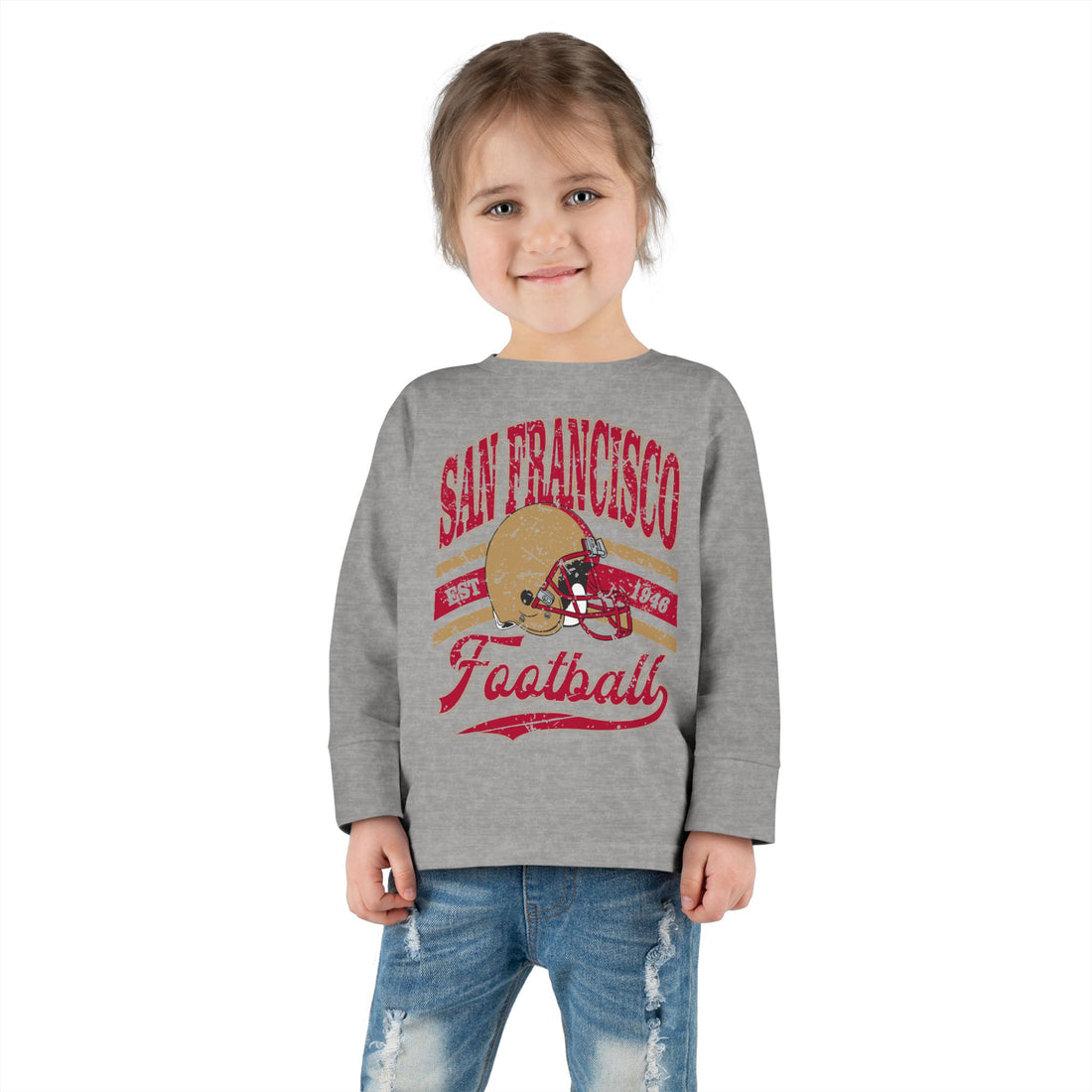 Toddler Long Sleeve Tee — San Francisco Vintage Football