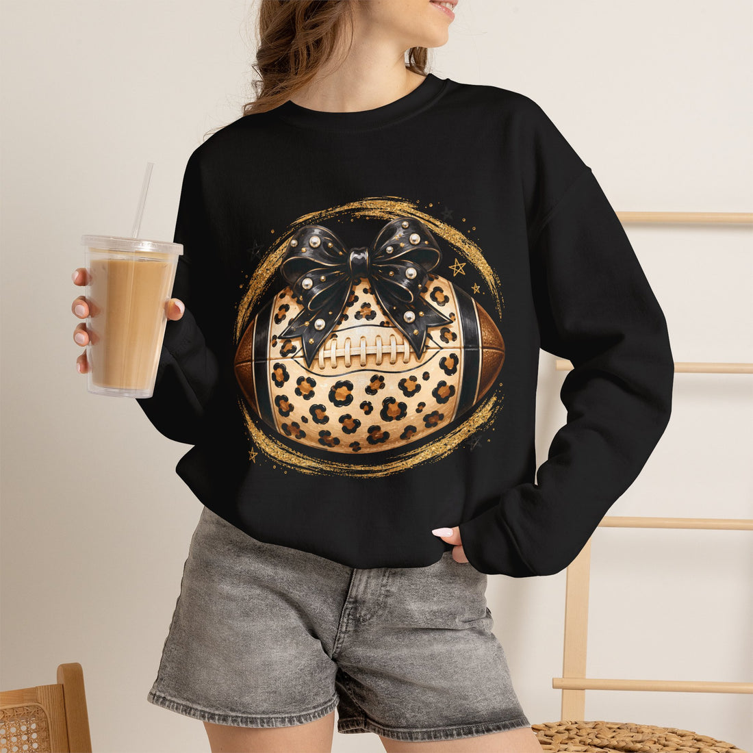 Leopard Football Sweatshirt