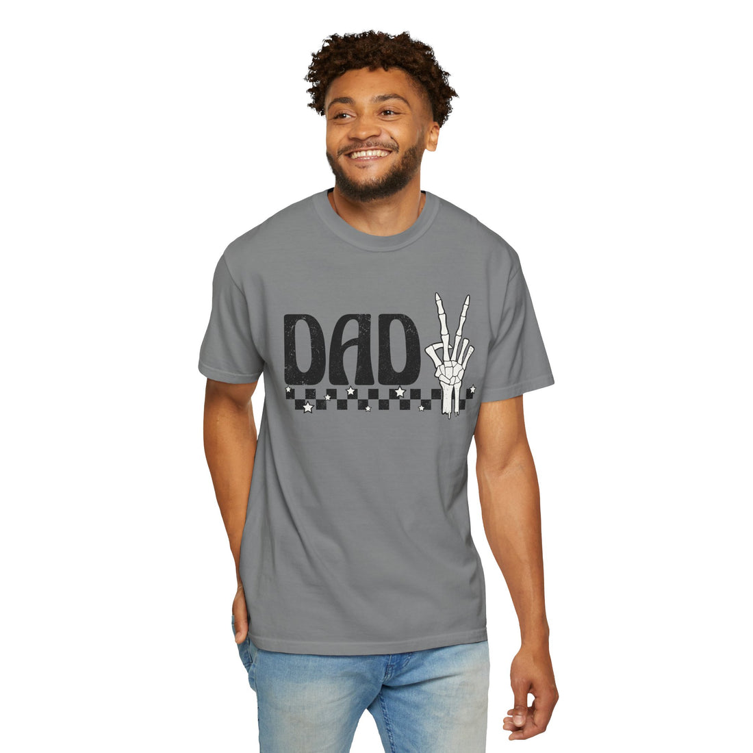 Dad Skeleton Peace Sign T-Shirt